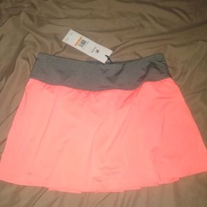 NWT NEW Fila Orange Neon Tennis Game Day Skort Sporty Skirt Small Dress Shorts